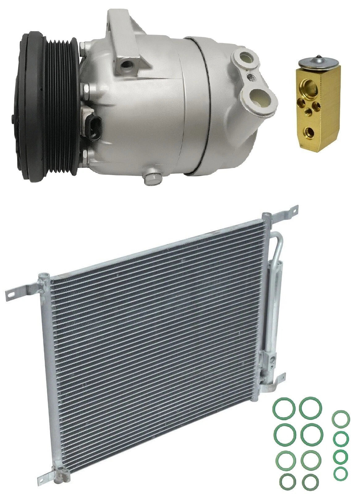 AC Compressor Kit With Condenser for Chevrolet Aveo 1.6L (2011–2015)