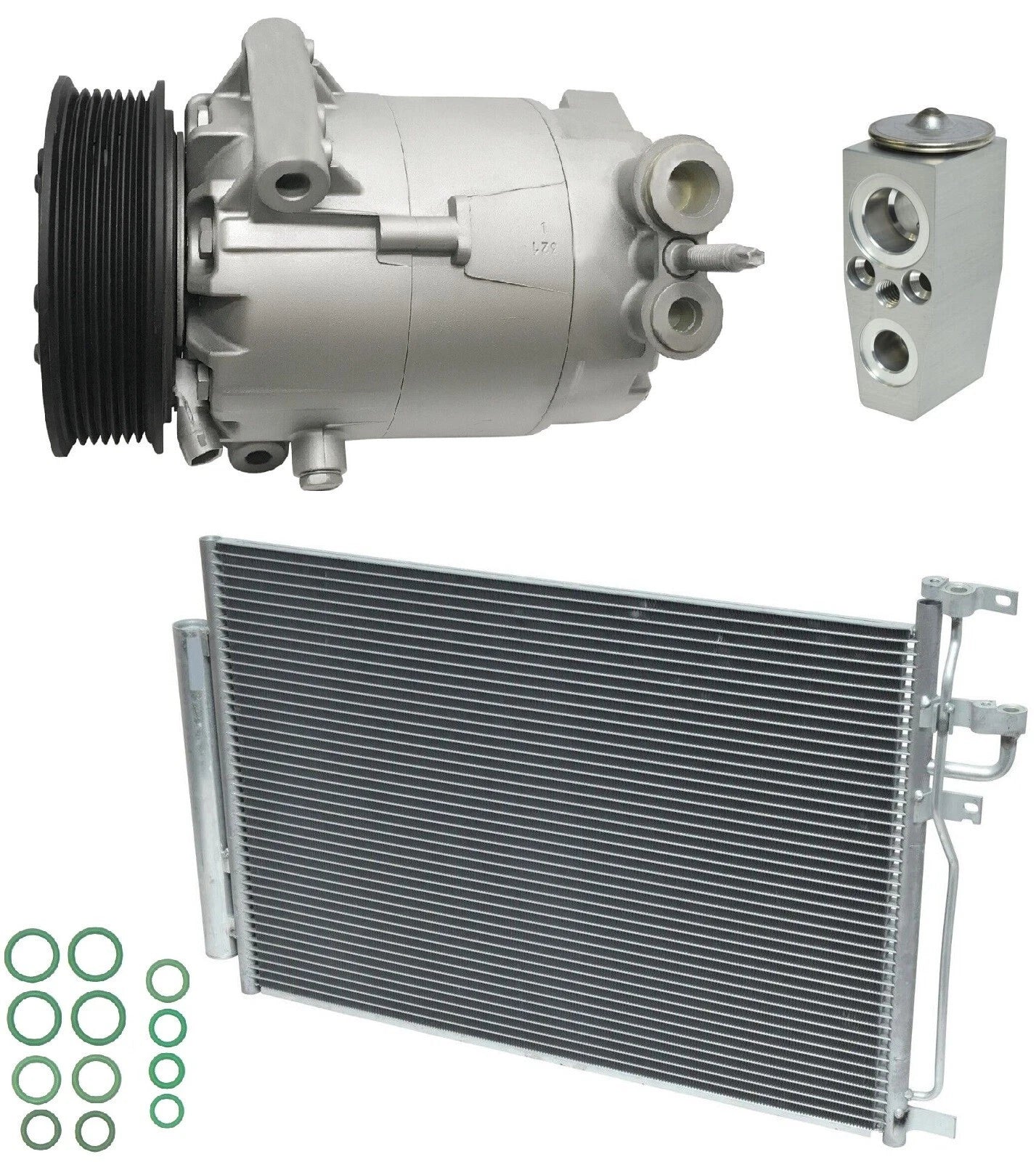 AC Compressor Kit With Condenser for Saturn Vue 2.4L Hybrid (2008–2008)