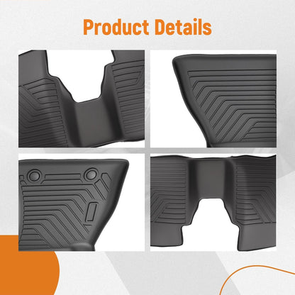Carpet Floor Mat Set for Hyundai Elantra (2017–2020) Black TPE Rubber Liners