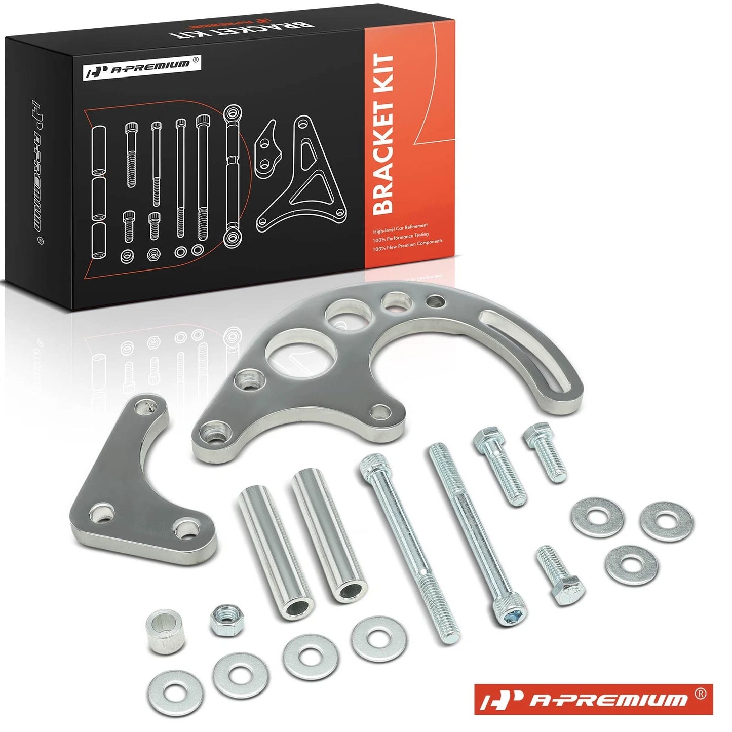 Aluminum Power Steering Pump Bracket Kit for Chevy SBC 265 283 (1967–1986)