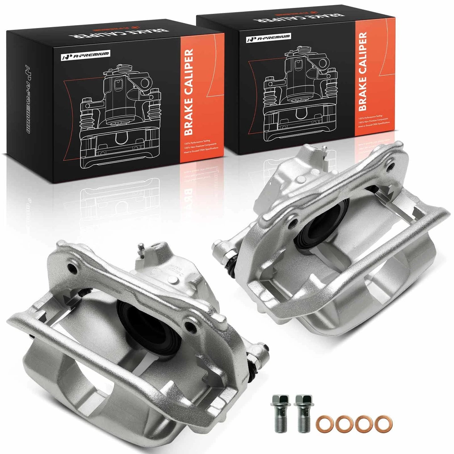 2X Brake Caliper with Bracket for Mercedes-Benz E300 (2017–2023)