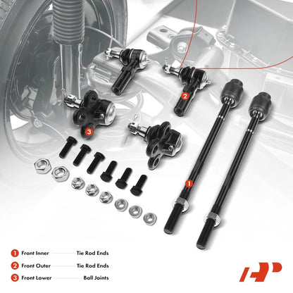 6x Tie Rod End Ball Joint for Cadillac Eldorado (1967–2002)