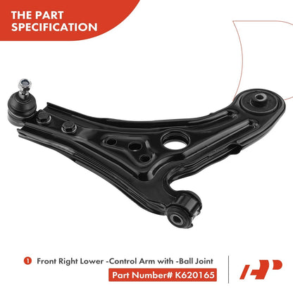 10x Front Control Arm with Ball Joint for Chevy Aveo G3 (2007–2011)