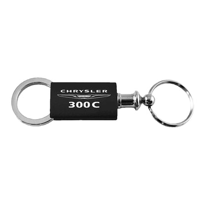 Black Anodized Aluminum Valet Keychain - Officially Licensed for Chrysler 300C
