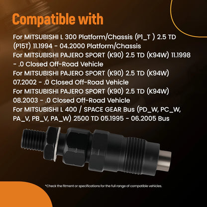 Diesel Fuel Injector for Mitsubishi Pajero Sport K90 2.5TD (1998–2005)