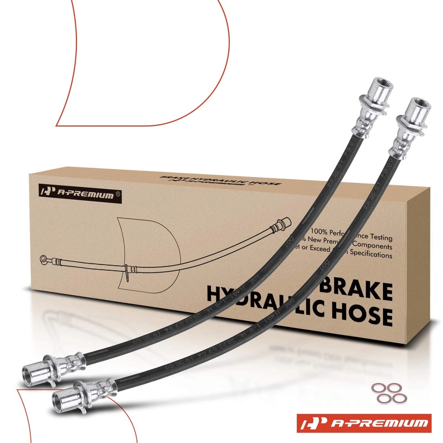2X Rear Inner Brake Hydraulic Hose for Chevrolet Tahoe (2015–2018)