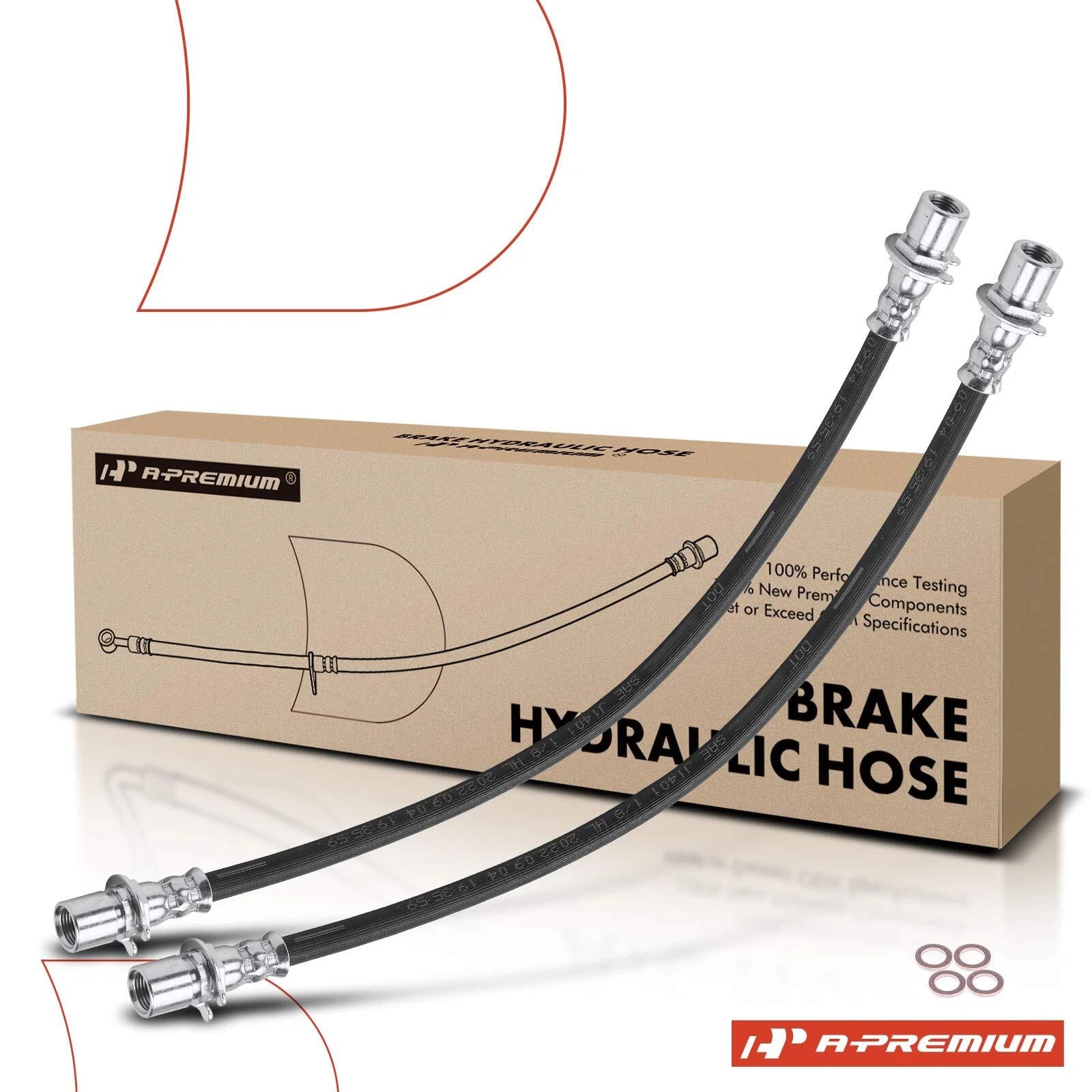 2X Rear Inner Brake Hydraulic Hose for Chevrolet Tahoe (2015–2018)