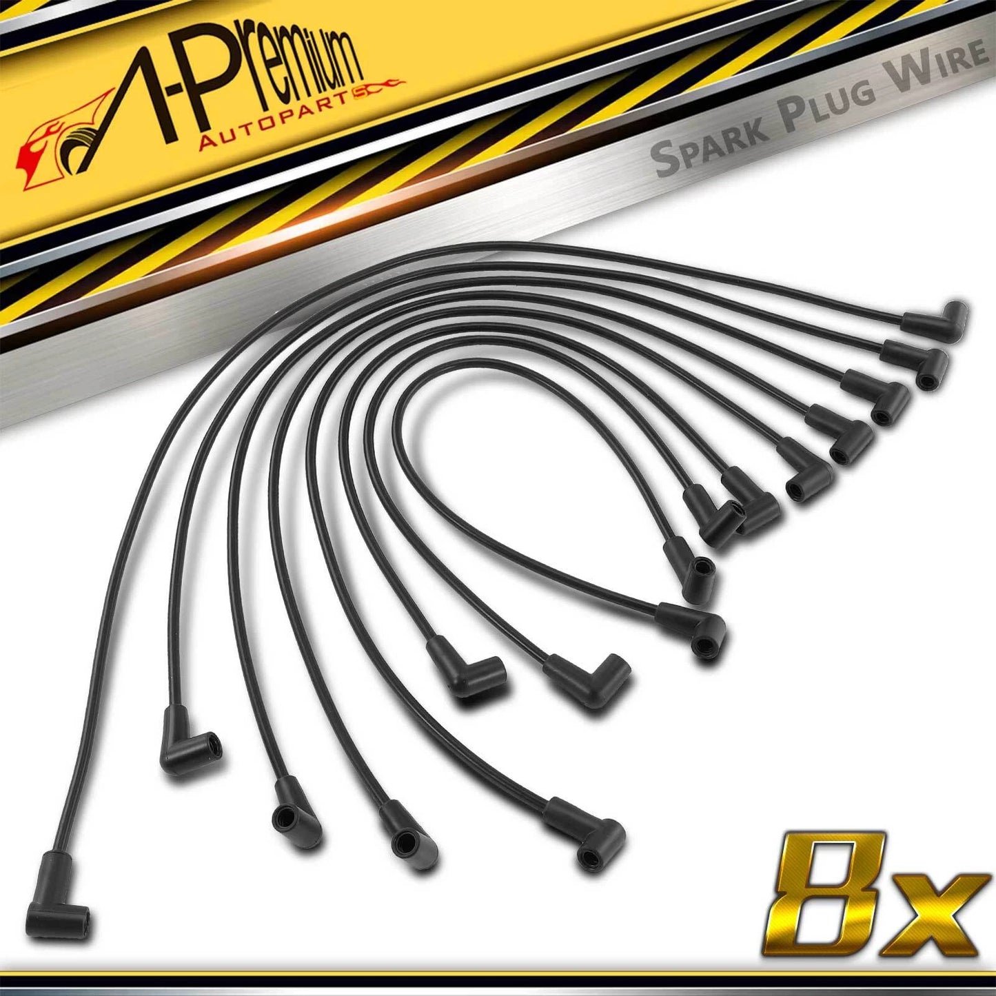 8x Spark Plug Wire Set for Buick Century Chevrolet Camaro (1970–2002)
