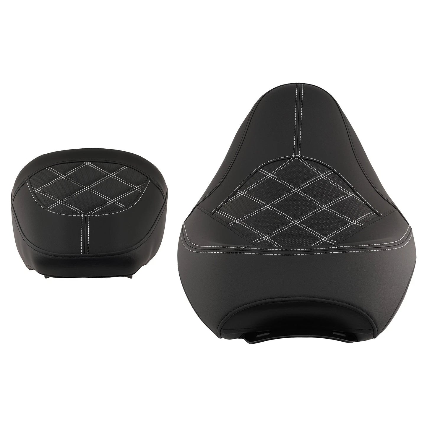 Black White Stitching Seat for Harley Touring (2009–2024)