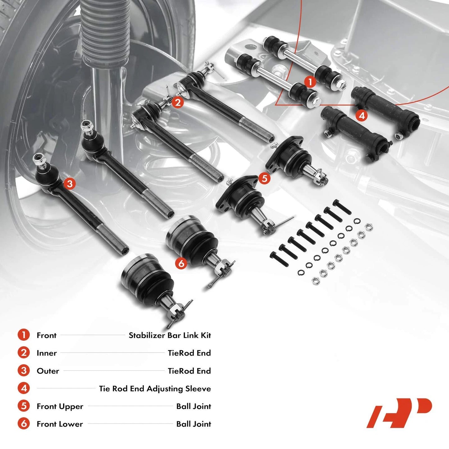 12x Front Stabilizer Bar Link for Chevrolet Blazer S10 (1991–2005)