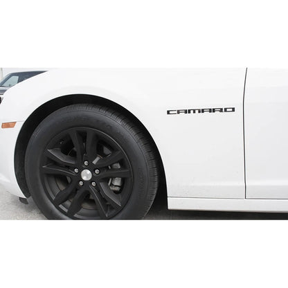 2pc Polished Stainless Steel Block "Camaro" Emblem for Chevy Universal