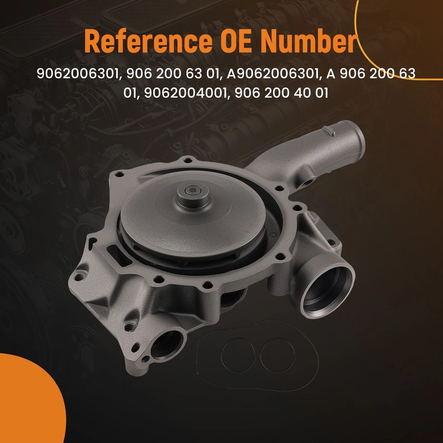 Coolant Water Pump for Detroit Diesel Mercedes-Benz (A906) 2010–2012