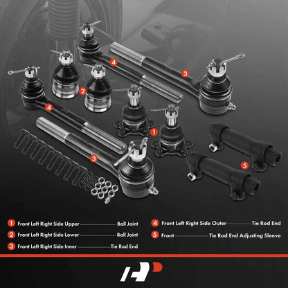 10x Tie Rod End Ball Joint for GMC Chevrolet C1500 C2500 (1988–1992)