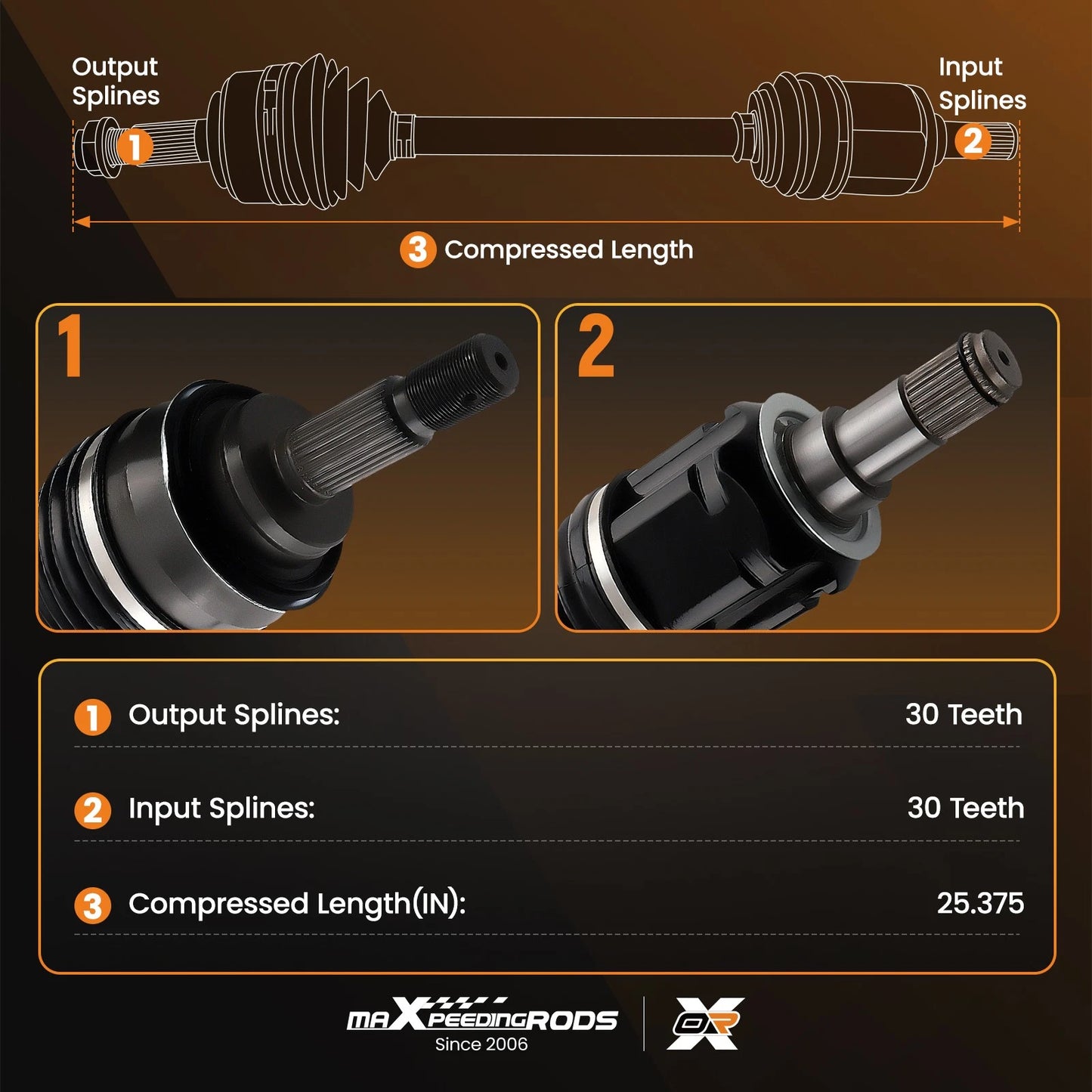 Front Left/Right CV Axle Assembly for Toyota Tacoma (2015–2015)