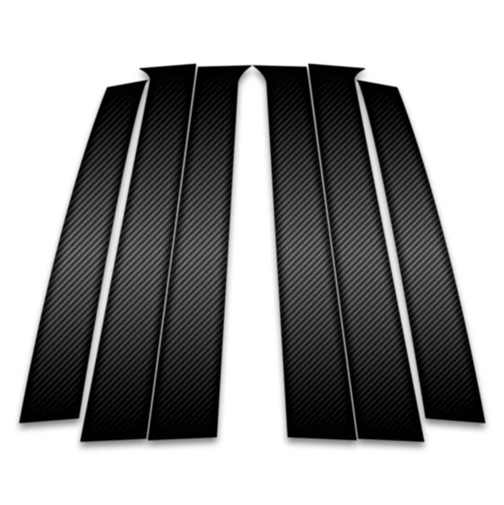 6pc Carbon Fiber Pillar Post Covers for 2009-2011 Chevrolet Aveo Hatchback