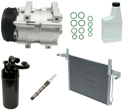 AC Compressor Kit Replacement with Condenser for Fiat 500 (2012–2018)