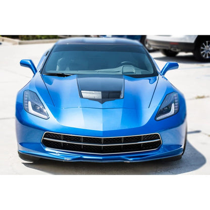 Hood Vent Graphic in Black Carbon Fiber Vinyl for 2014-2019 Corvette C7