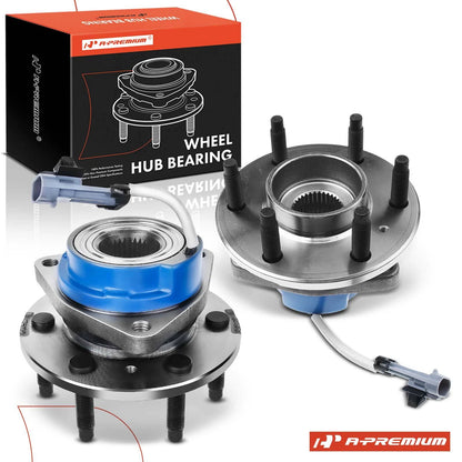 2X Wheel Hub & Bearing Assembly with ABS Sensor for Buick
