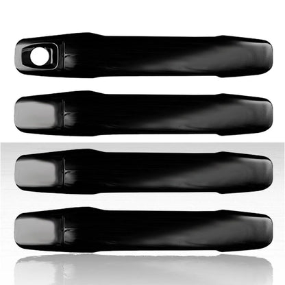8pc Door Handle Covers for 2015-2021 Chevy Colorado Dbl/Crew - Black w/o Smart