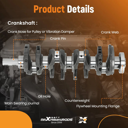 Crankshaft and Bearings Set for Hyundai Santa Fe Sonata Tucson Kia Optima (2011–2016)
