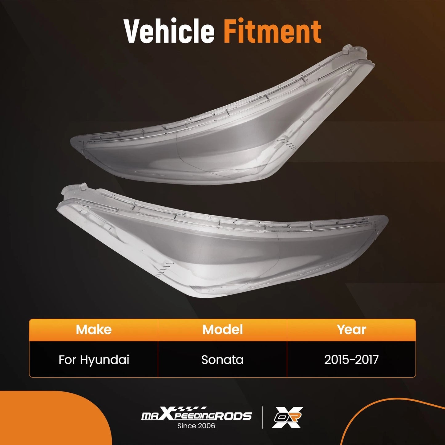 Headlight Lens Cover Set for Hyundai Sonata (2015–2017)