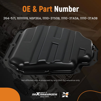 Engine Oil Pan Assembly for Nissan Rogue 2.5L (2014–2018) Steel Direct Fit
