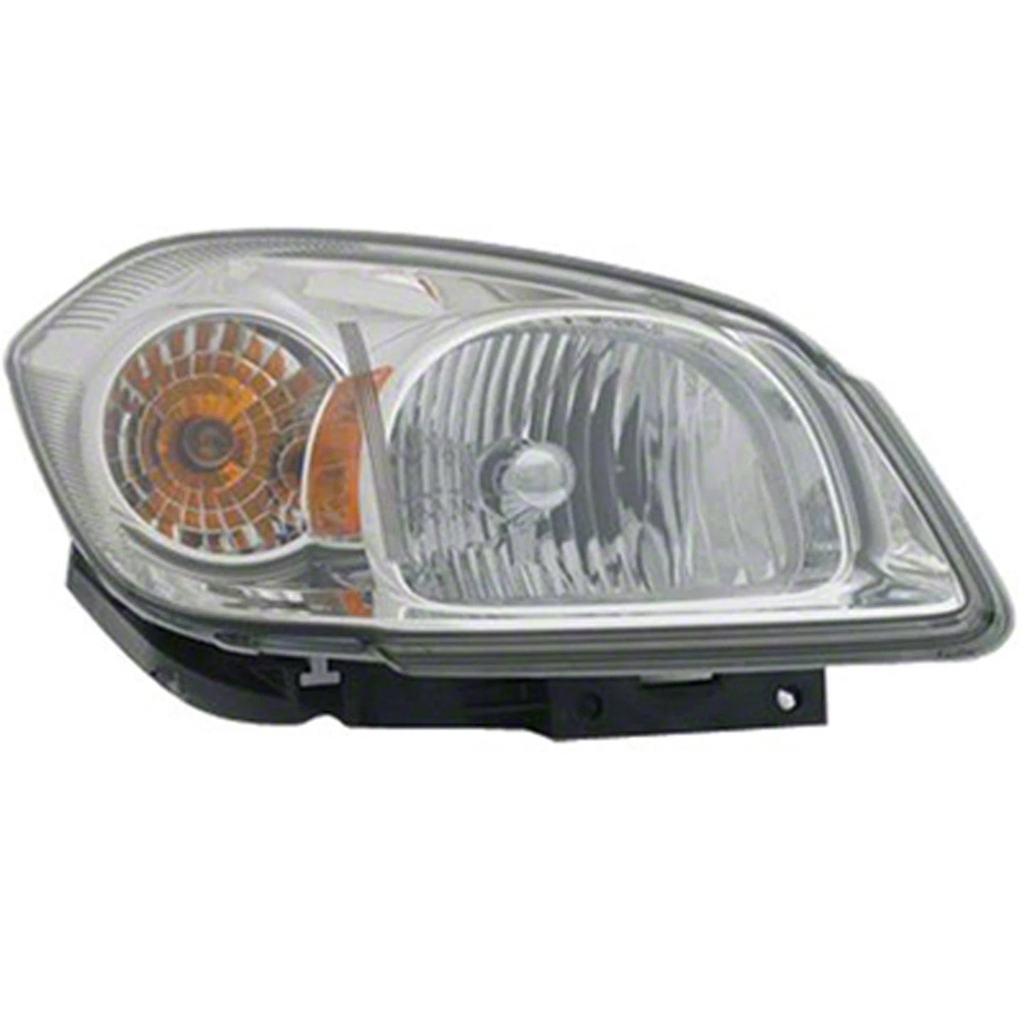 Replacement Amber/Clear/Smoked Chrome Passenger Head Light Assembly w/o Bracket