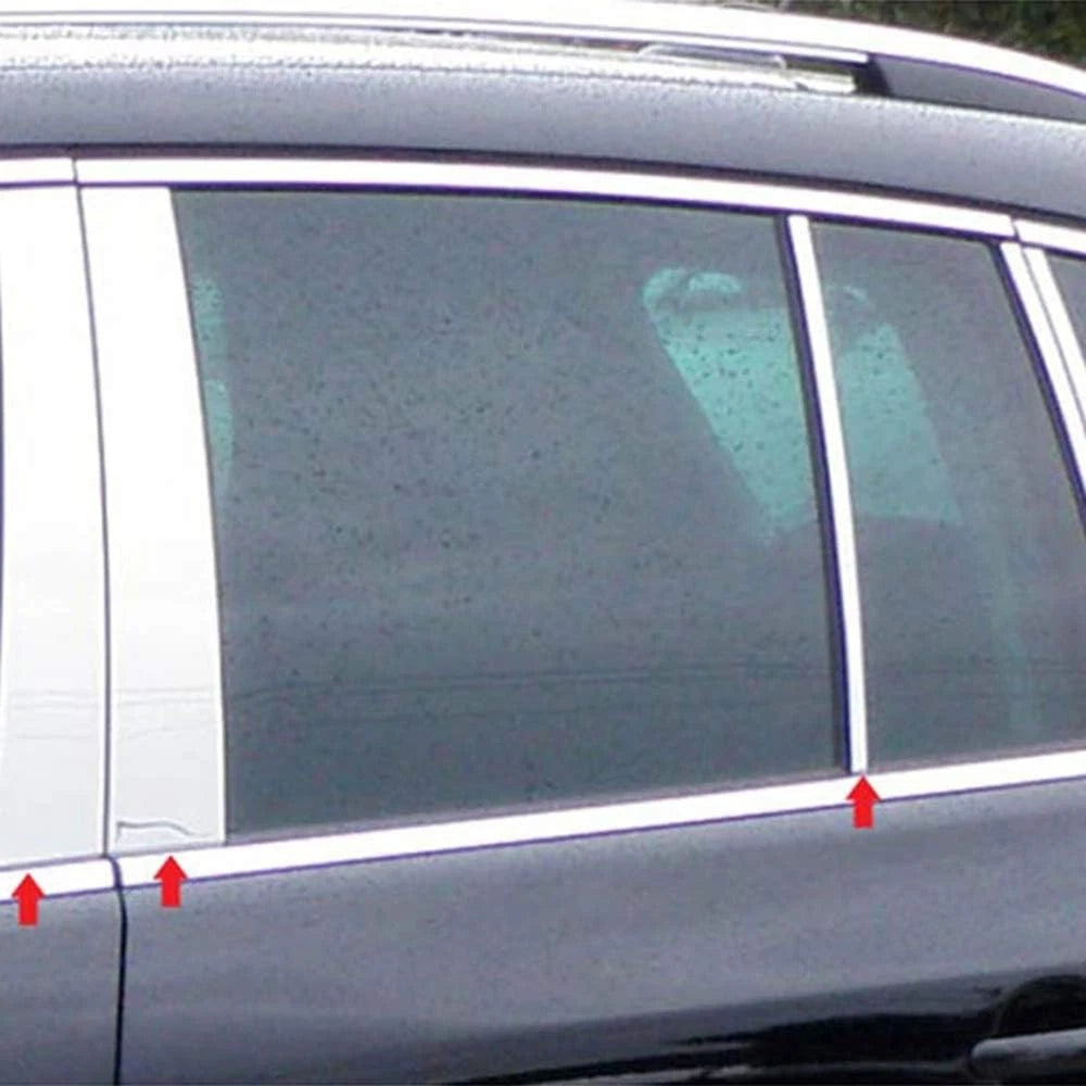 Luxury FX Chrome Pillar Post Trim Kit for Volkswagen Tiguan (2009–2017)