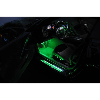 Door Sill Overlays Replacement with Red LED for Chevrolet Corvette Z06 (2014–2019)