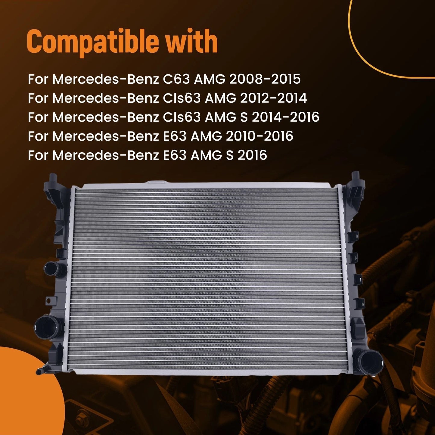 Aluminum Radiator for Mercedes-Benz SLK55 C63 AMG (2005–2016)