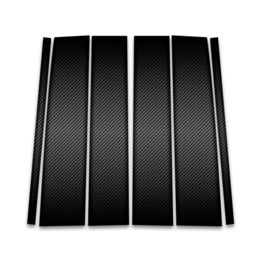 6pc Carbon Fiber Pillar Post Covers for 2015-2020 Chevrolet Suburban