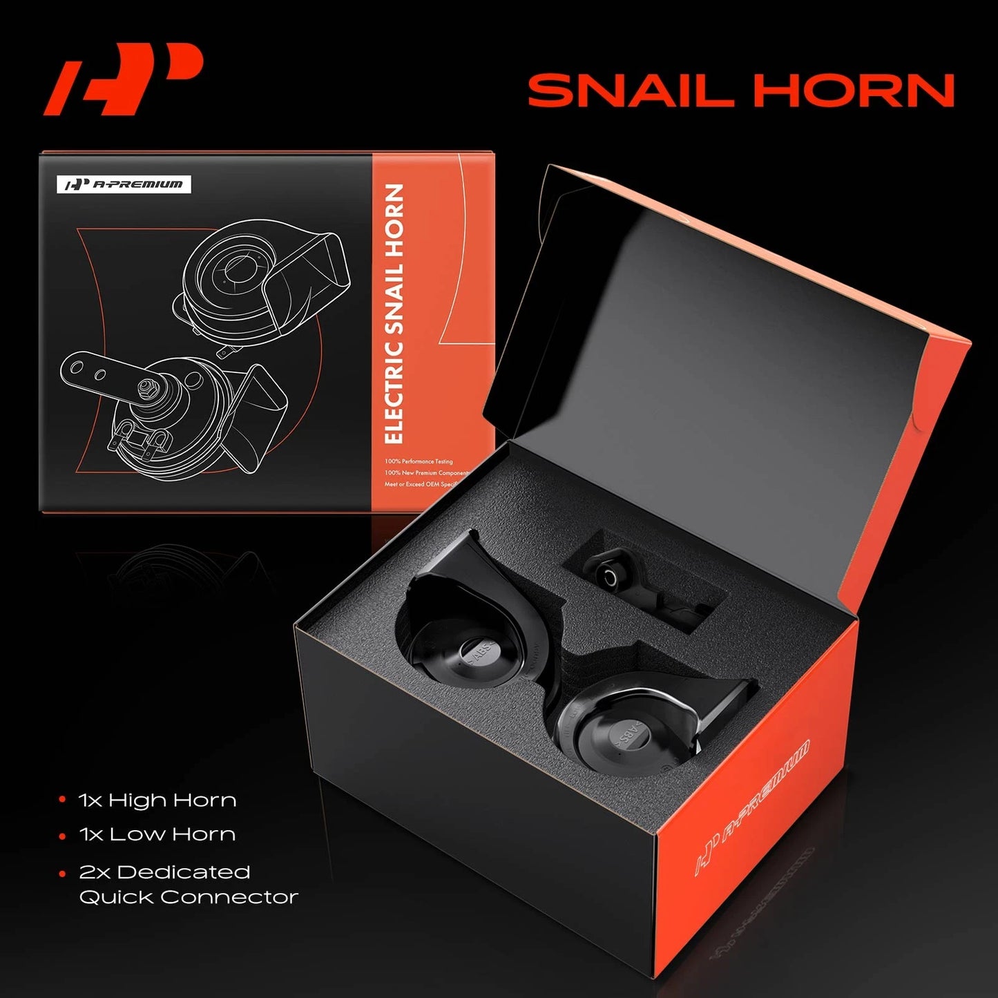 2X 80mm Metal Snail Horns for Chevrolet Malibu Cruze