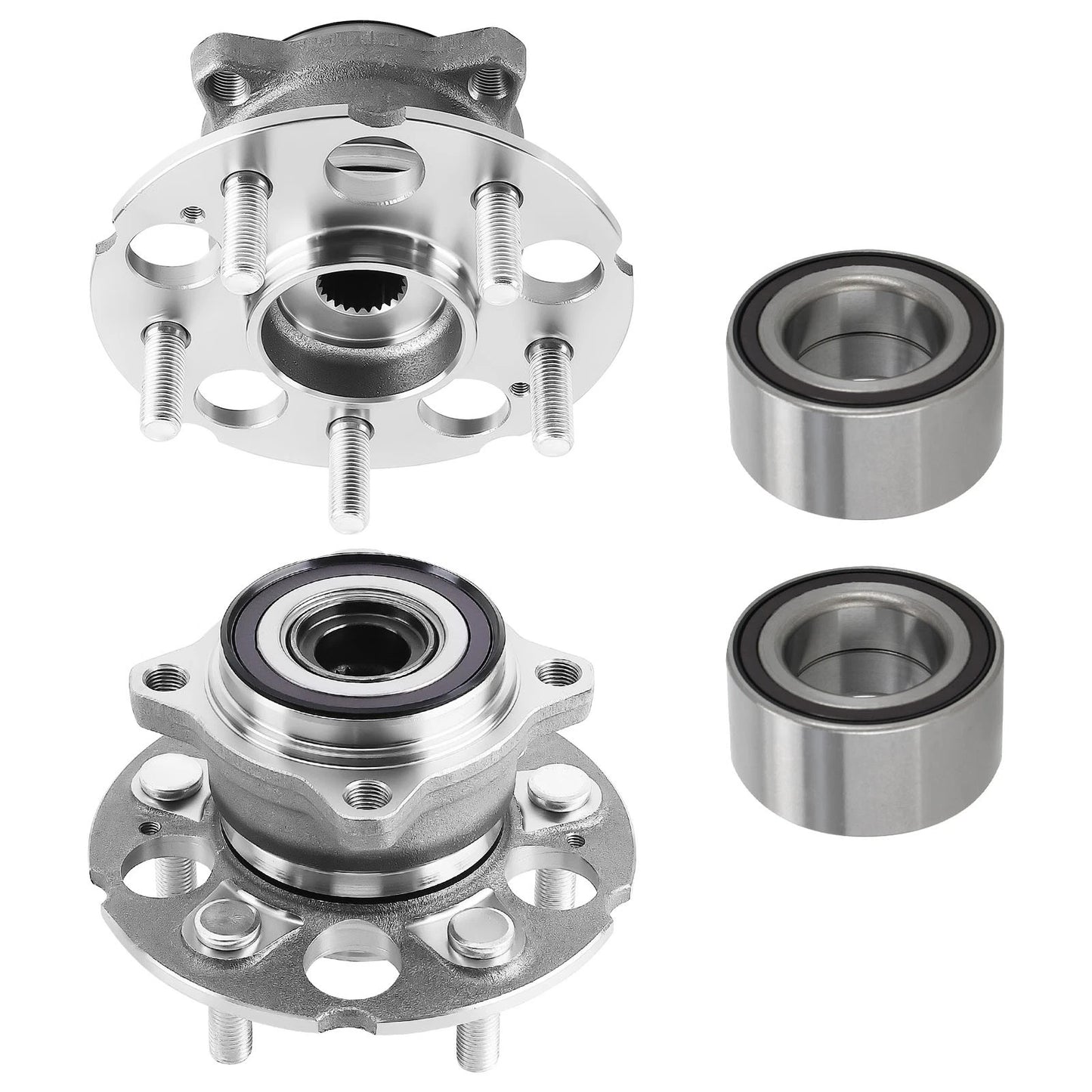 Front Rear Wheel Bearing and Hub Assembly Kit for Honda CR-V (2012–2016)