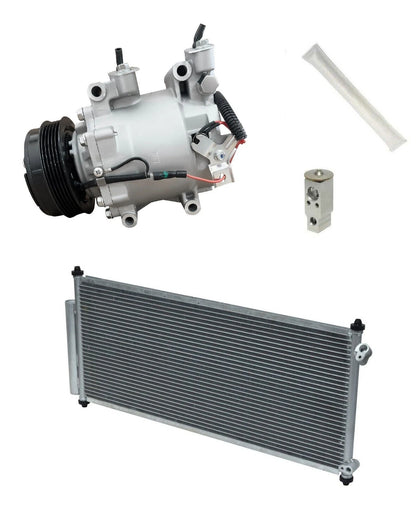 AC Compressor Kit w Condenser for Honda Fit 1.5L (2007–2008)