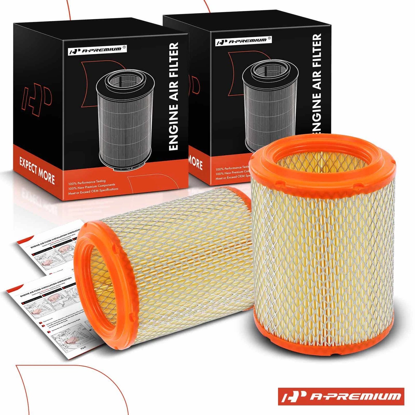 2X Engine Air Filter for Chrysler Sebring Dodge Stratus (2001–2006)