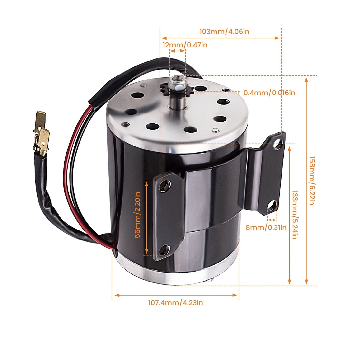 500W 24V DC Electric Motor for Scooter Go-Kart Minibike DIY (MY ZY 1020, 2010–2019)