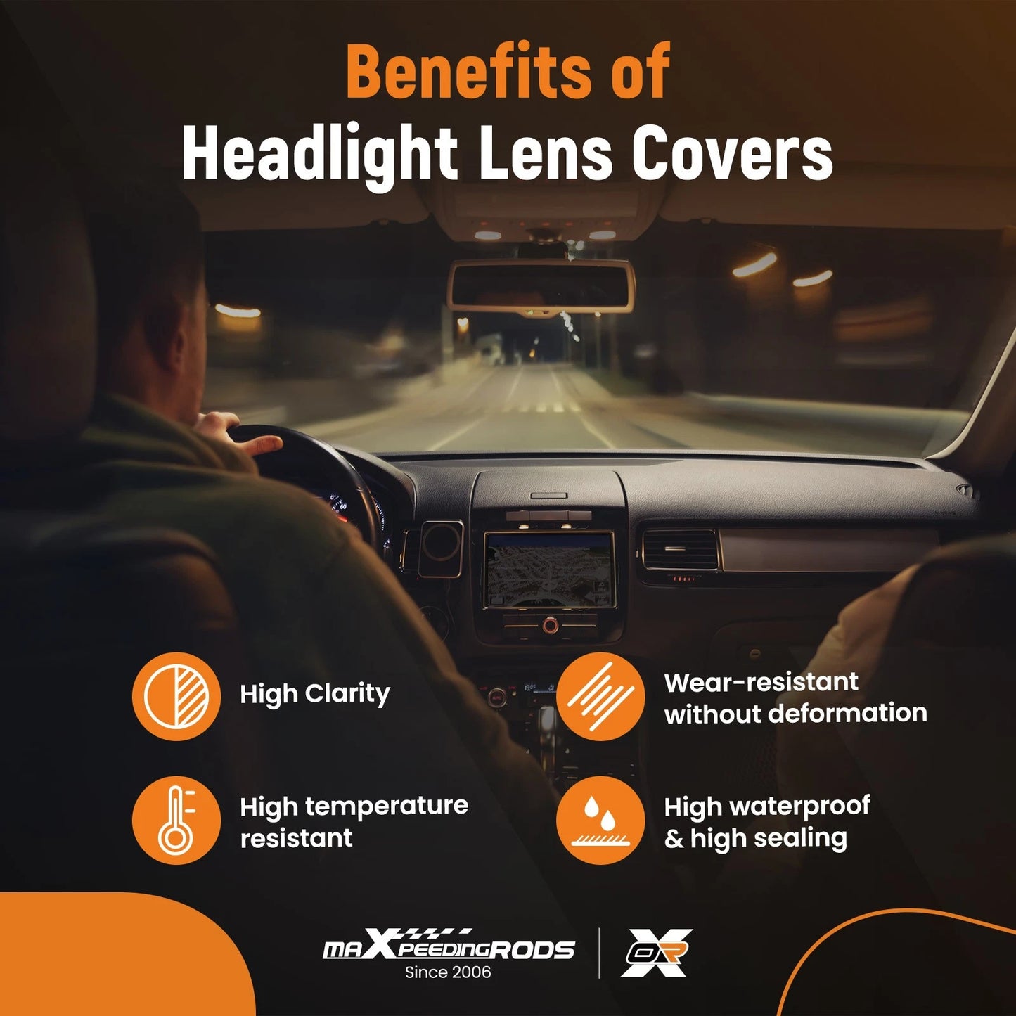 Headlamp Lens Light Cover for BMW M5 E60 E61 (2004–2010)