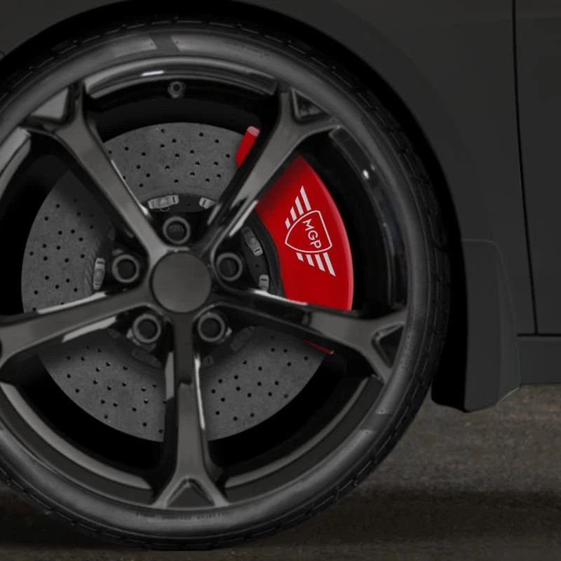 Set of 4 Red Caliper Covers w/Silver MGP Logo for 2006-2011 Cadillac DTS