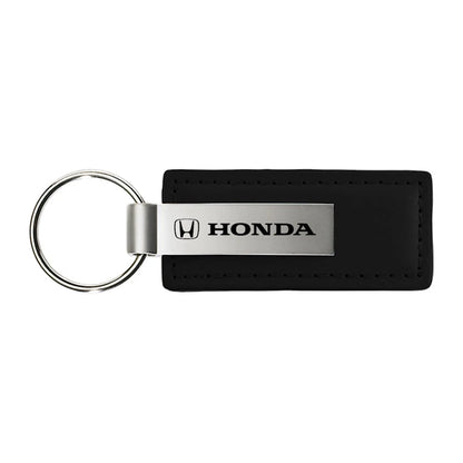Black Leather Keychain KC1540.HON - Officially Licensed for Honda