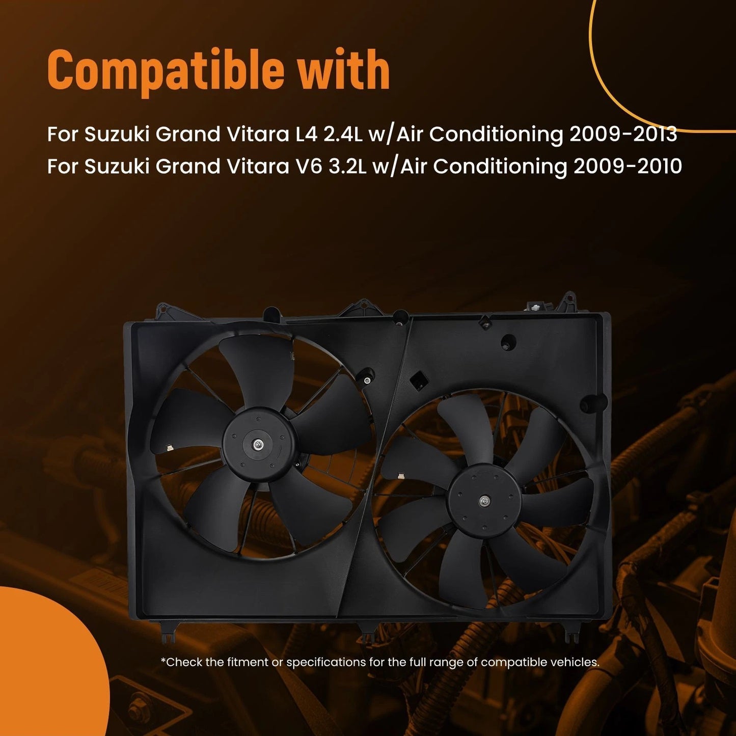 Cooling Fan Blade for Suzuki Grand Vitara (2009–2013) (2 Pins)