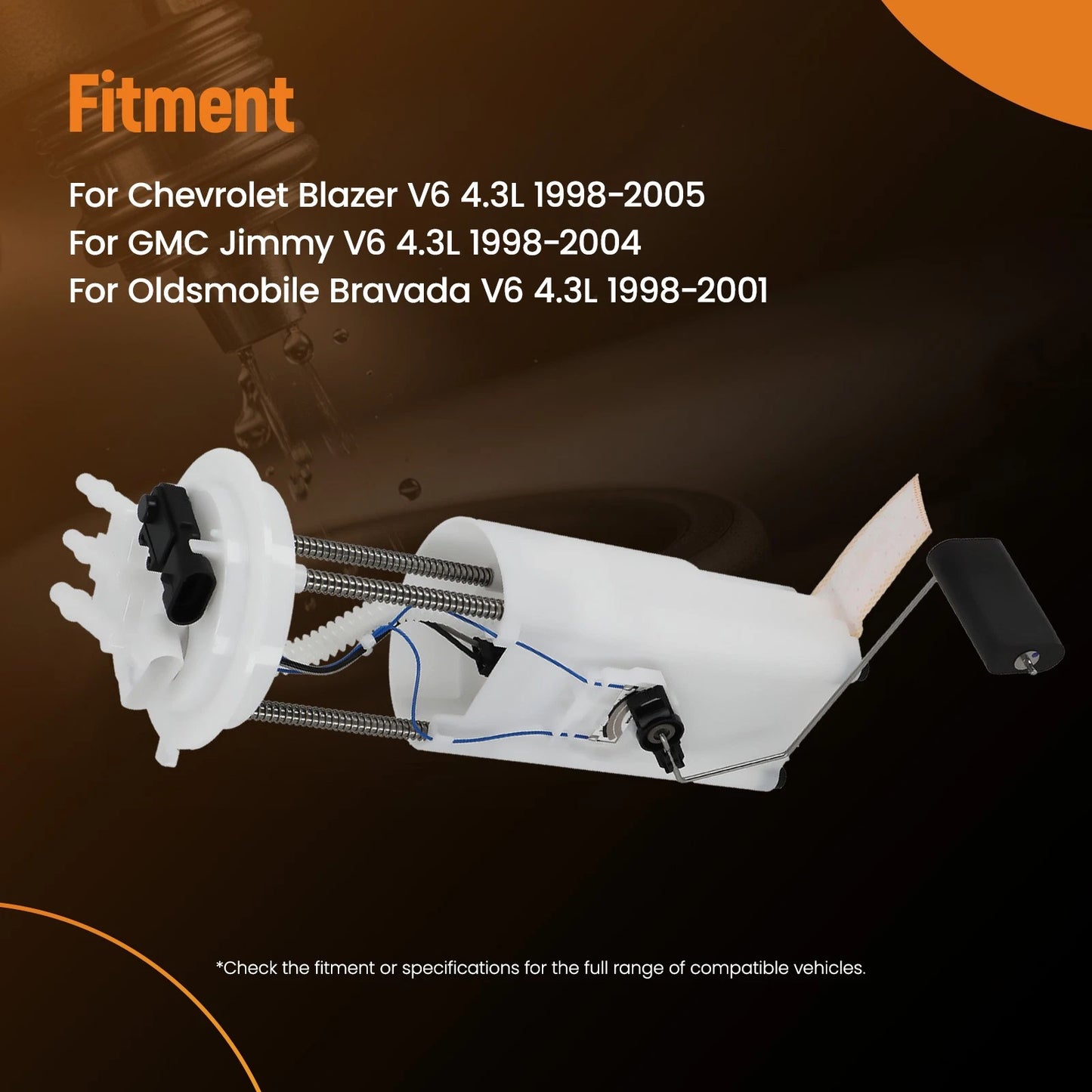 Electric Fuel Pump Module for 98–05 Chevrolet Blazer GMC Jimmy 4.3L (1998–2005)