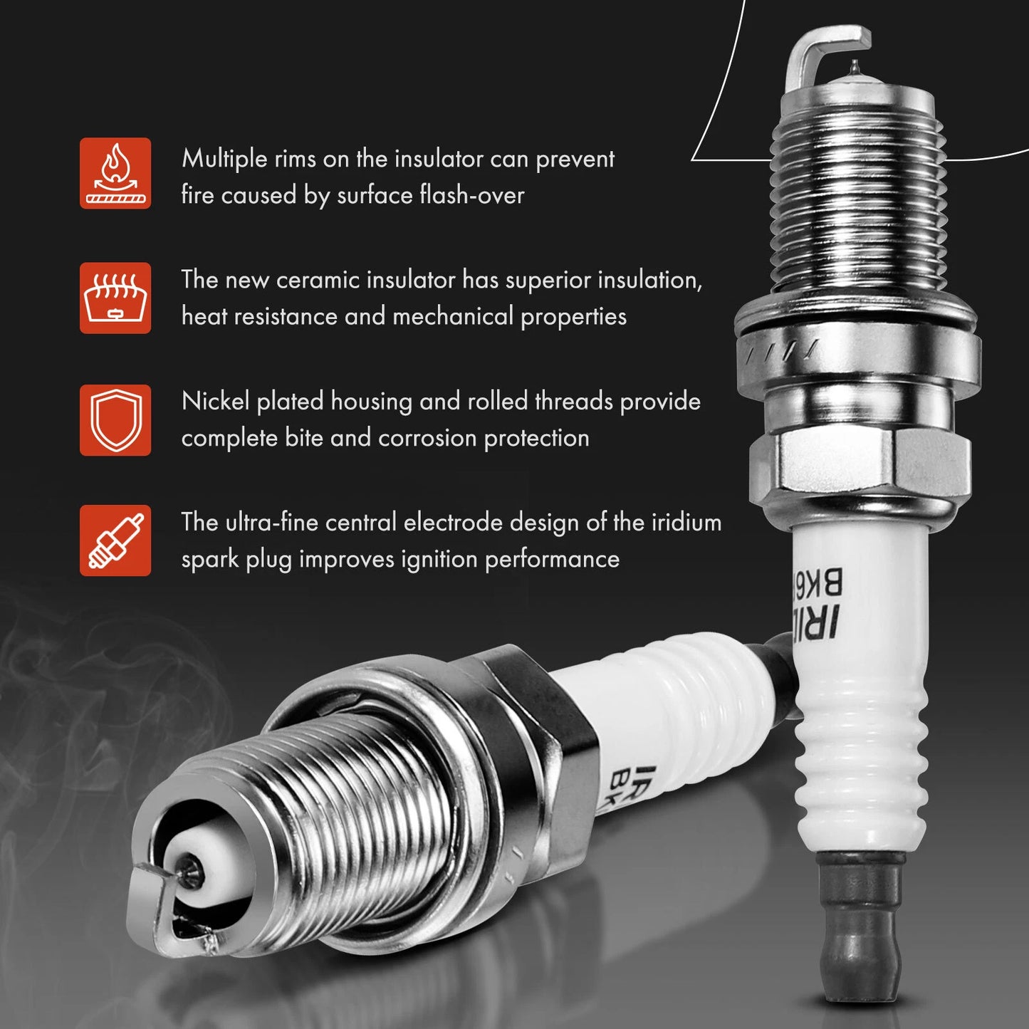 8X Ignition Coil & Iridium Spark Plug for Chevy Silverado (2007–2019)