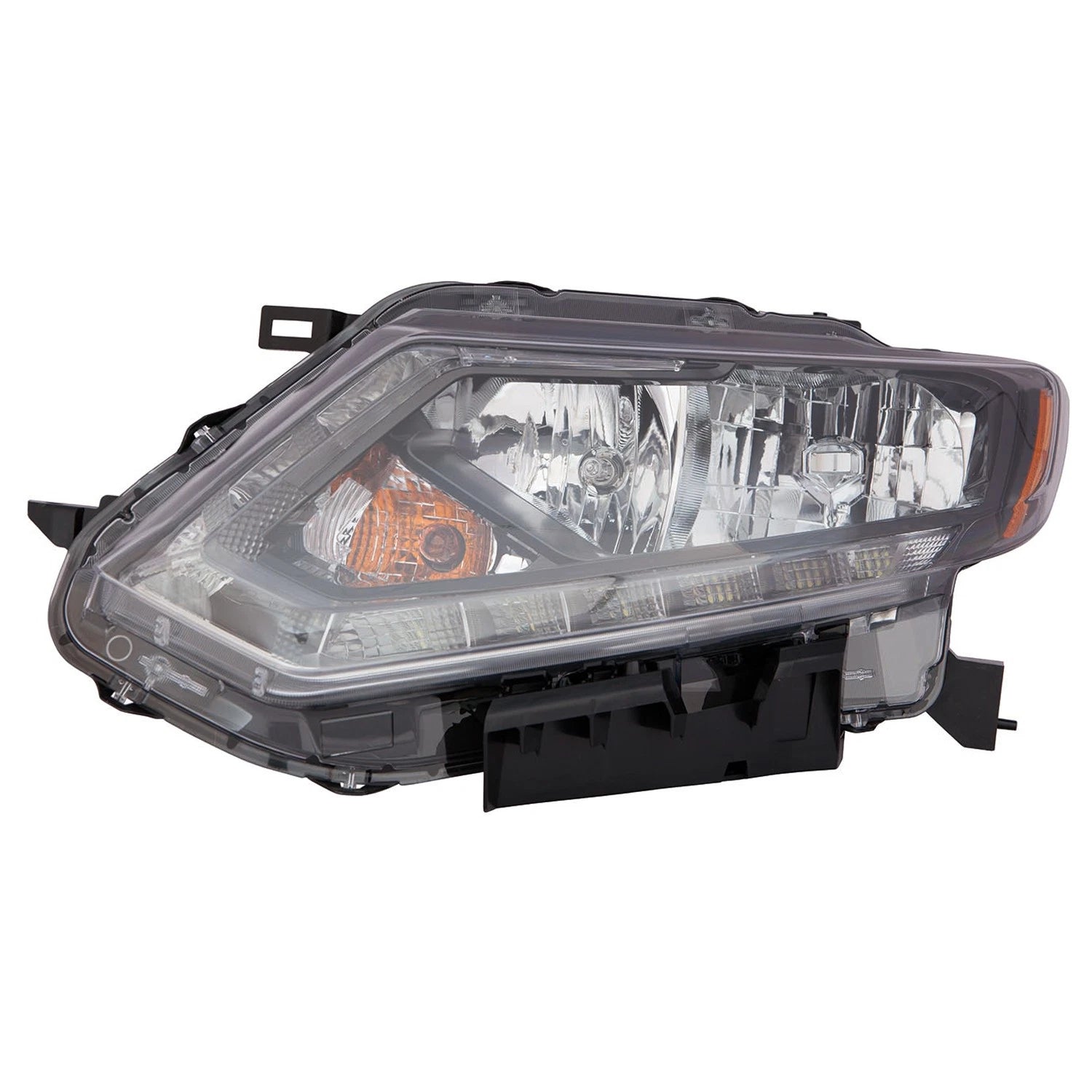 Replacement Driver Side Halogen Head Light Assembly w/LED Daytime Running Light