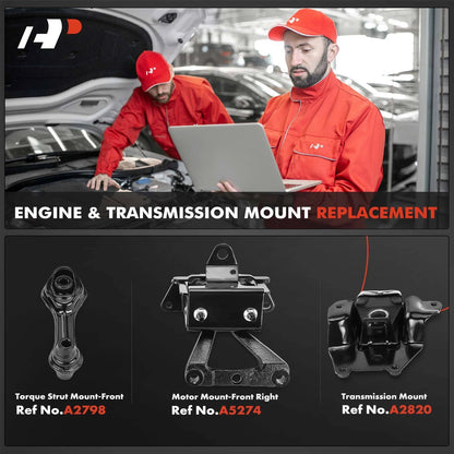 3X Engine Motor & Transmission Mounts for Chevy Pontiac
