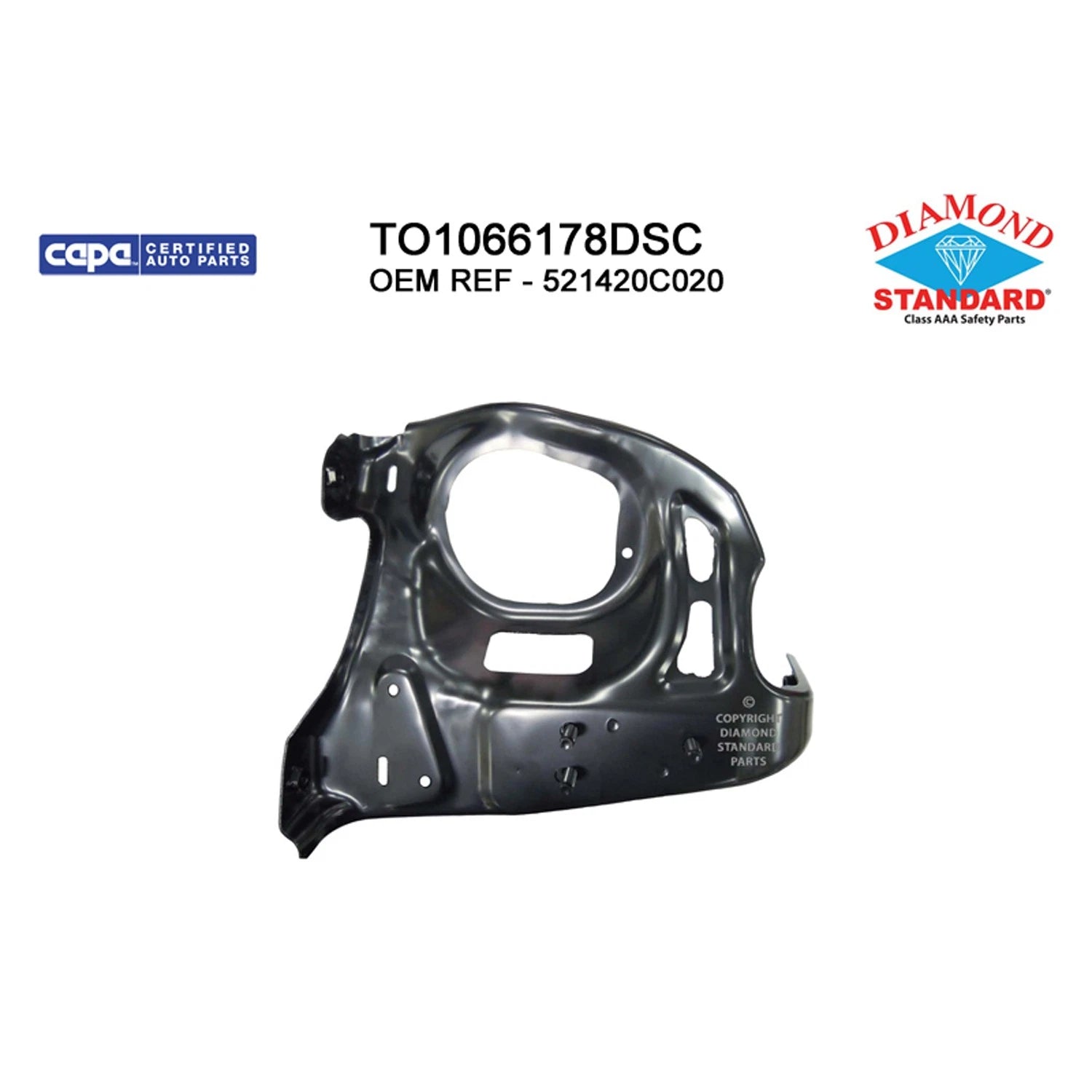 Front Driver Side Bumper Mounting Bracket for 2014-2021 Toyota Tundra 4WD
