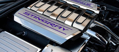 Fuel Rail Covers Purple Carbon Fiber Vinyl Inlay for 2014–2019 Corvette C7