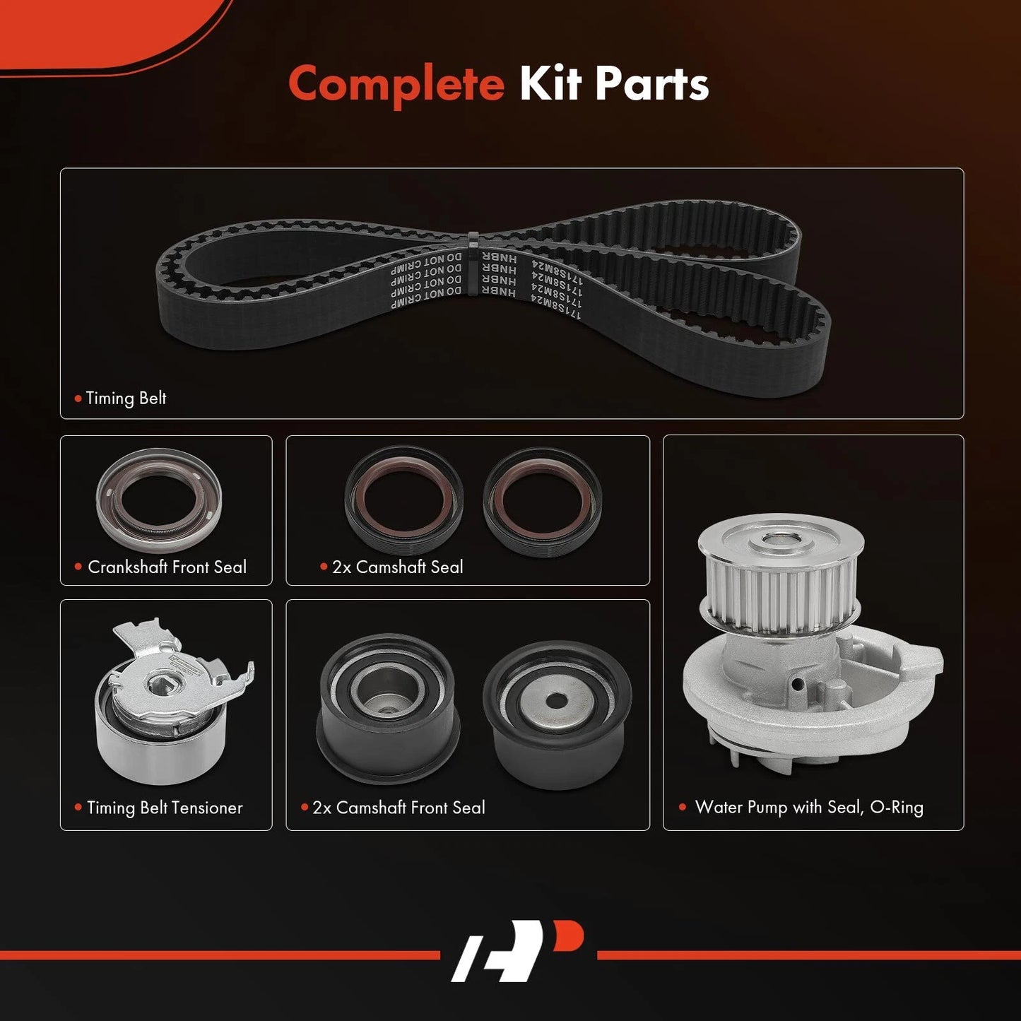 8x Timing Belt and Water Pump Kit for Chevy LUV Isuzu Amigo Rodeo (1981–2004)