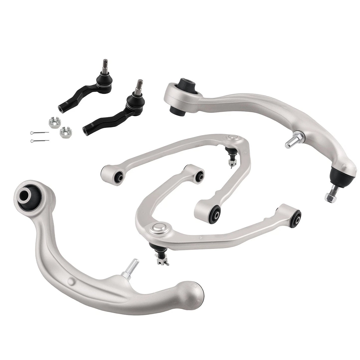 Front Upper Lower Control Arm & Tie Rod End for Nissan 350Z Infiniti G35 (2003–2009)