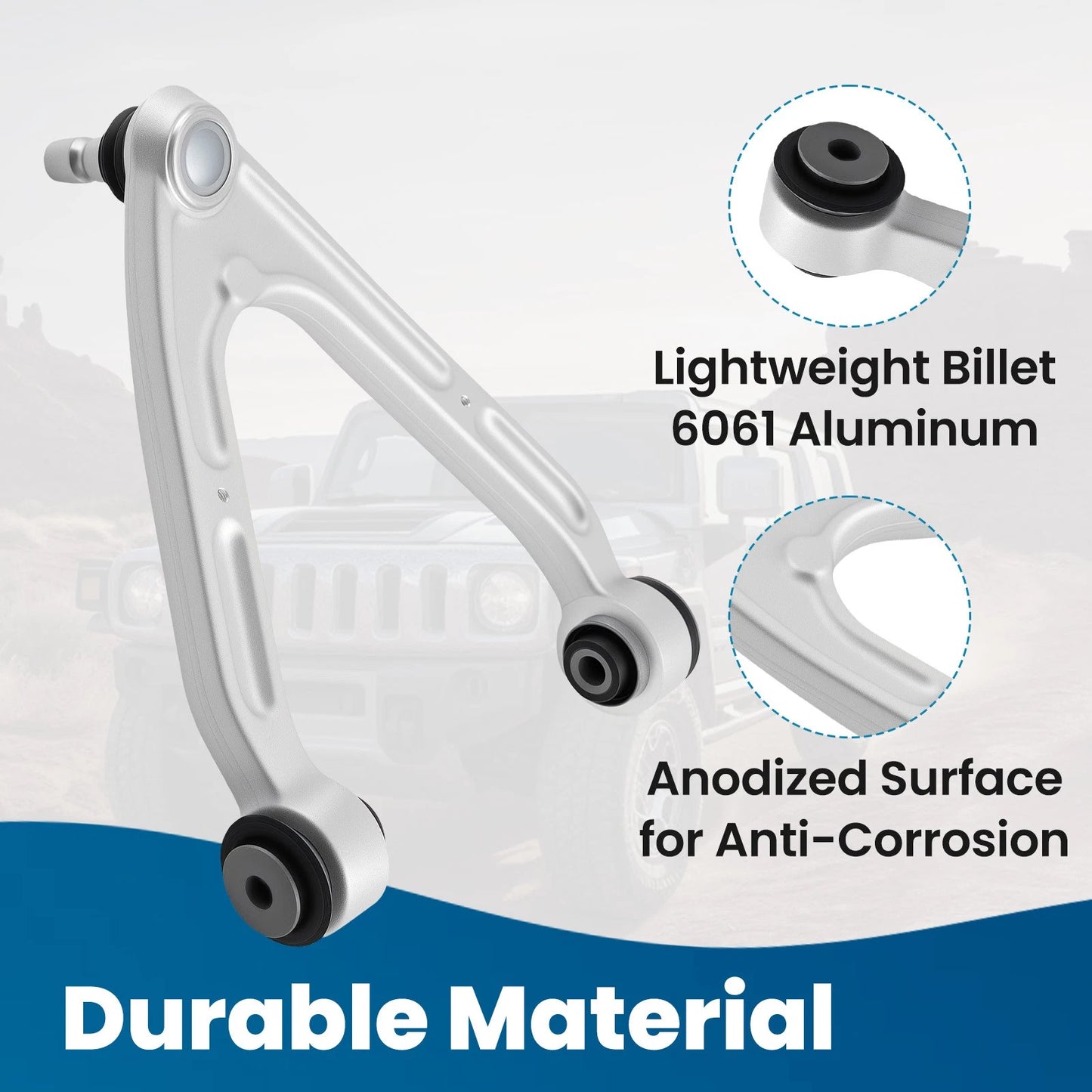 Aluminum Front Upper Control Arm Right for HUMMER H3 H3T (2006–2010)
