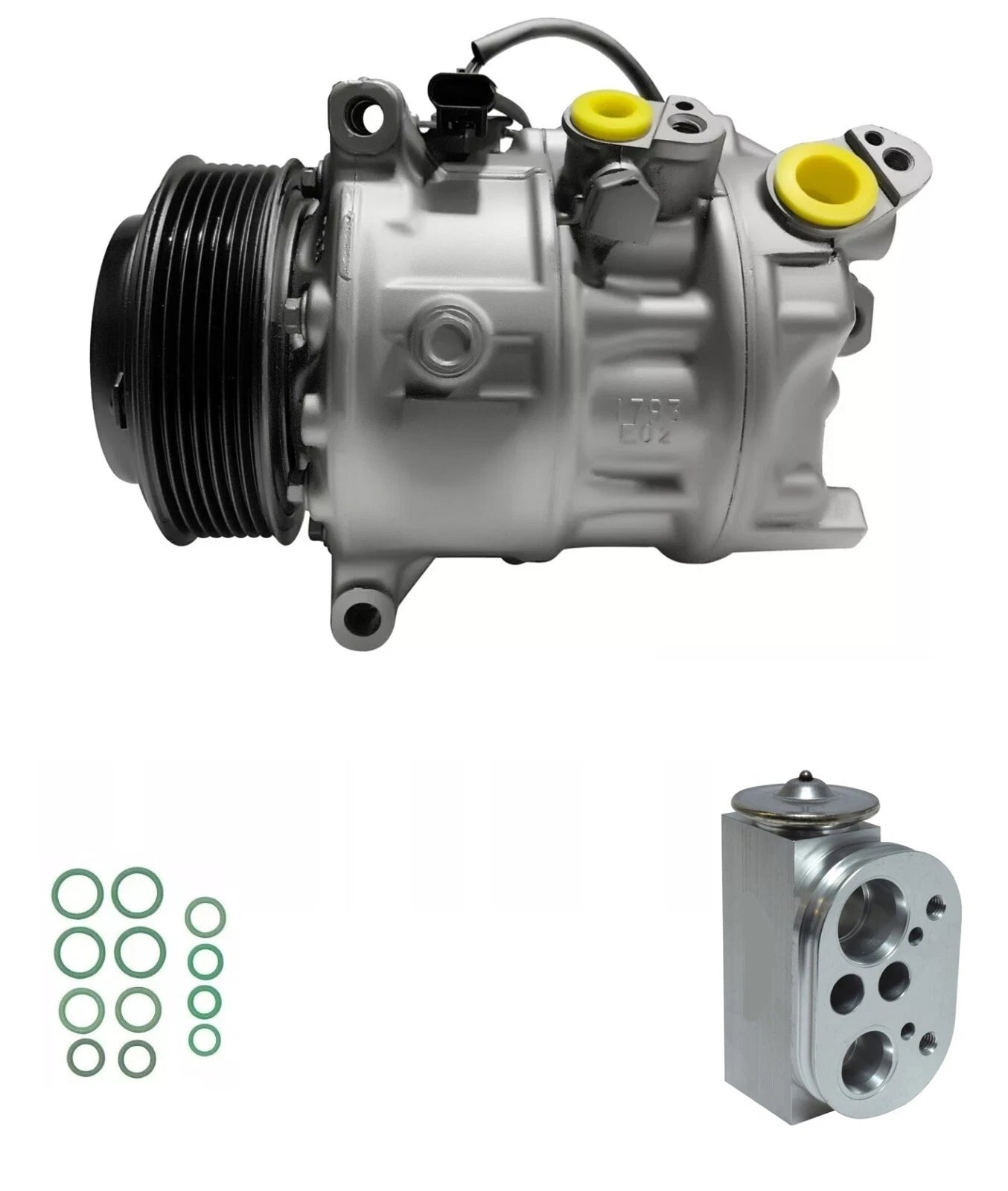 AC Compressor Kit Replacement for BMW 520i 2.0L V8 Turbo (2018–2018)